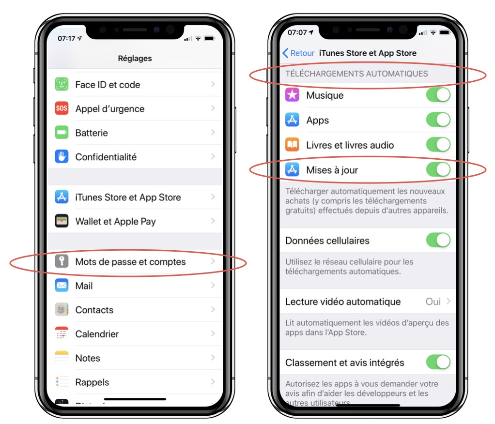 Configuration de la mise à jour automatique