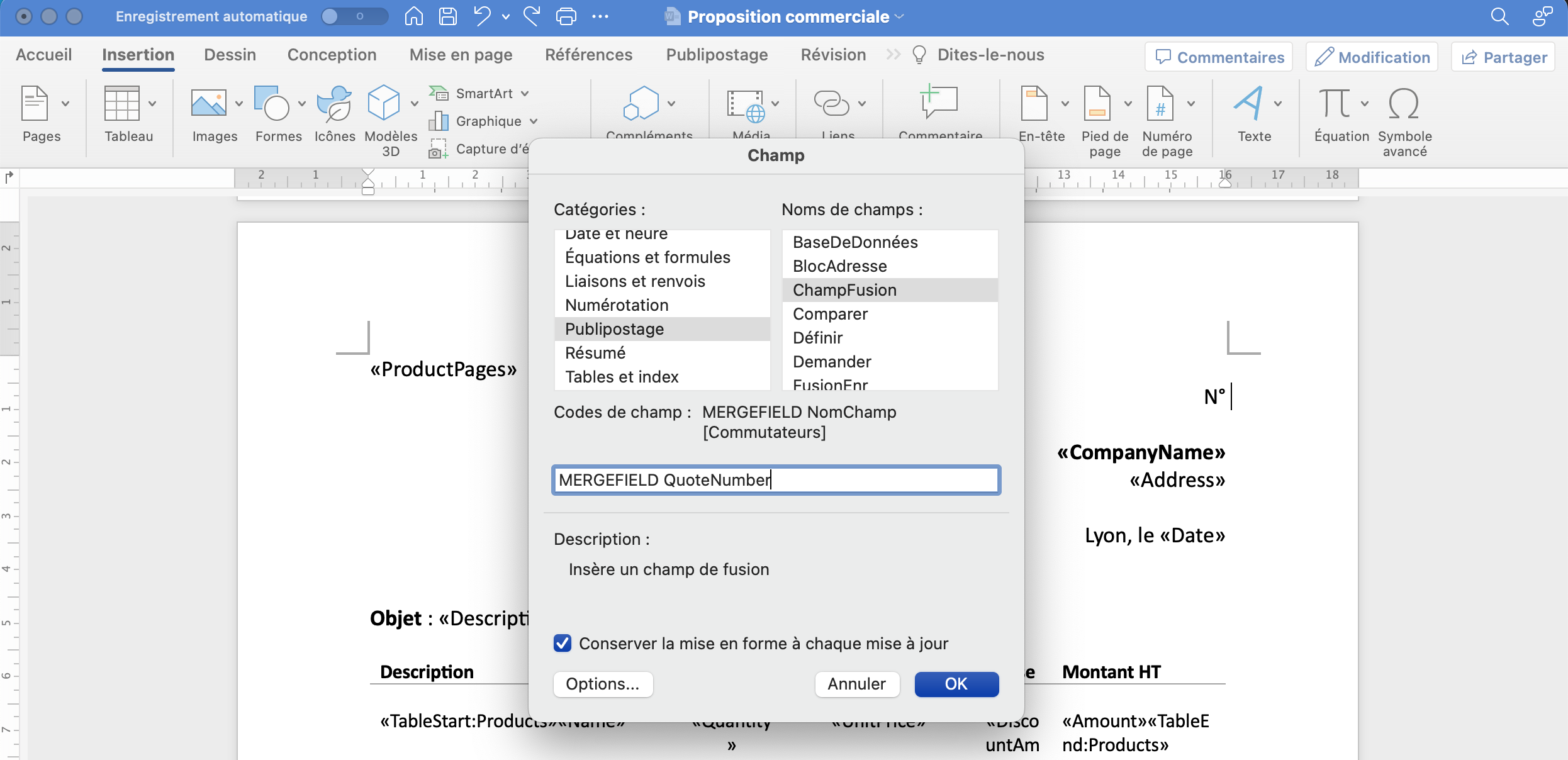 Word - insertion champ 2